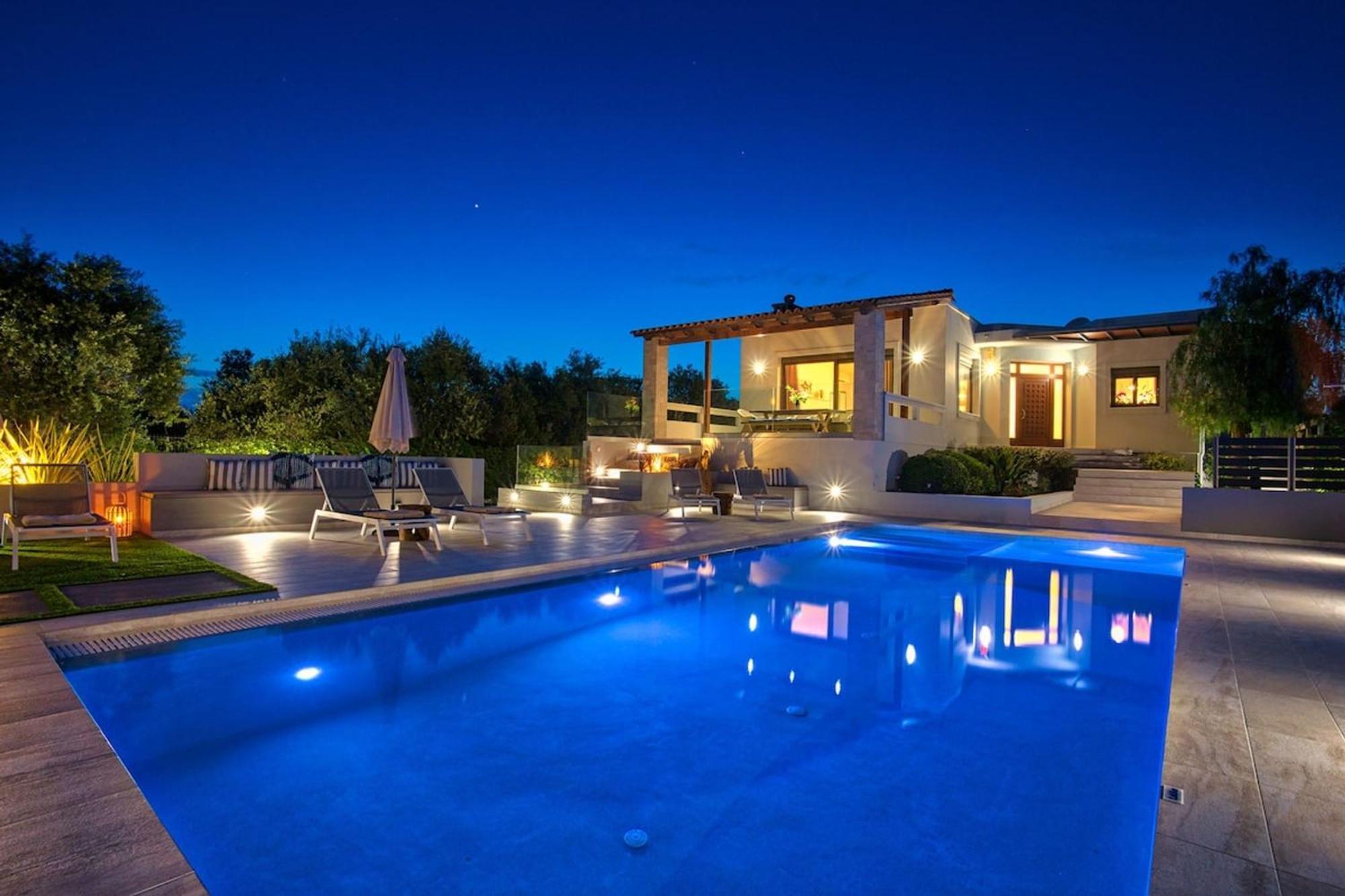 Villa Ampelaki - Premium Villa With Heated Pool Kounoupidhiana Luaran gambar