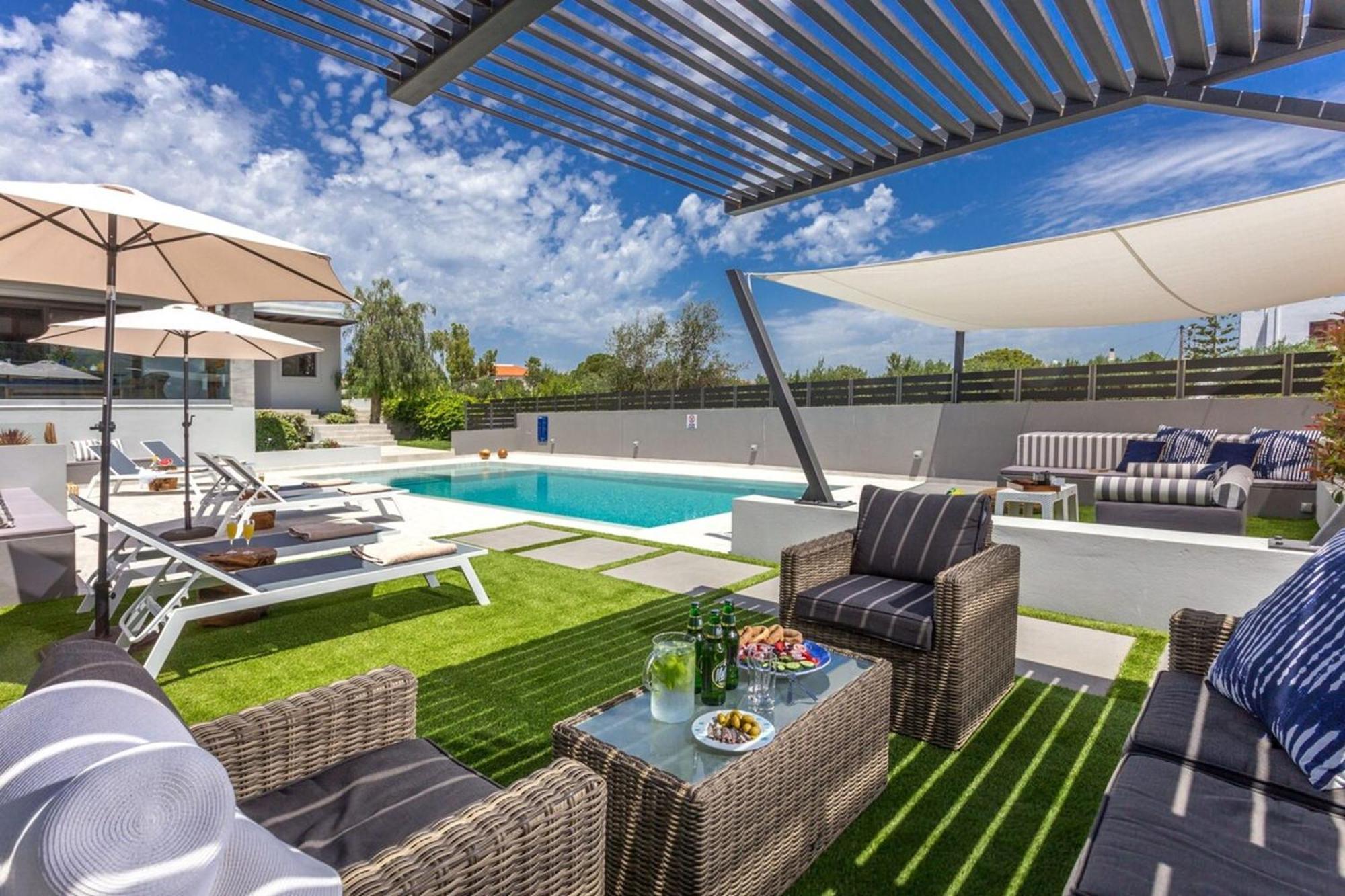 Villa Ampelaki - Premium Villa With Heated Pool Kounoupidhiana Luaran gambar